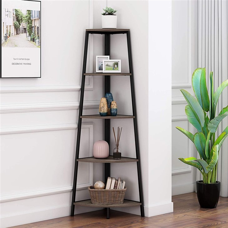 4-Tier Corner Bookshelf